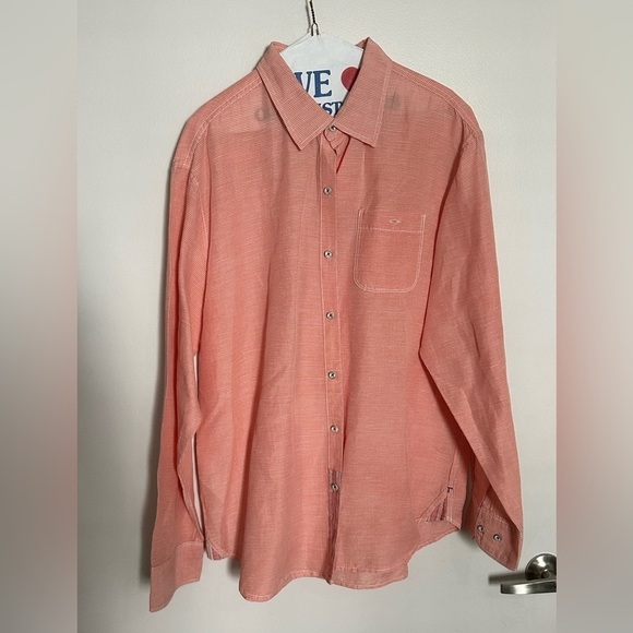 Tommy Bahama Other - Tommy Bahama Hawaiian long sleeve button front men’s large shirt orange plaid